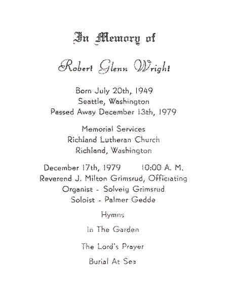 Bobby Wright - Memorial Bobby Wright - Memorial